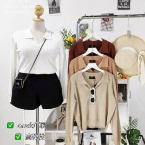 C6495 - 长袖翻领上衣（现货）