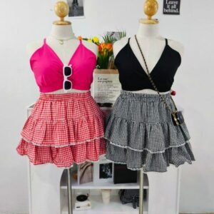 C6695 - PWP 格子裤裙（现货）