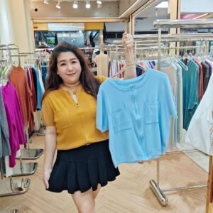 C7512 - 拉链针织上衣（现货）